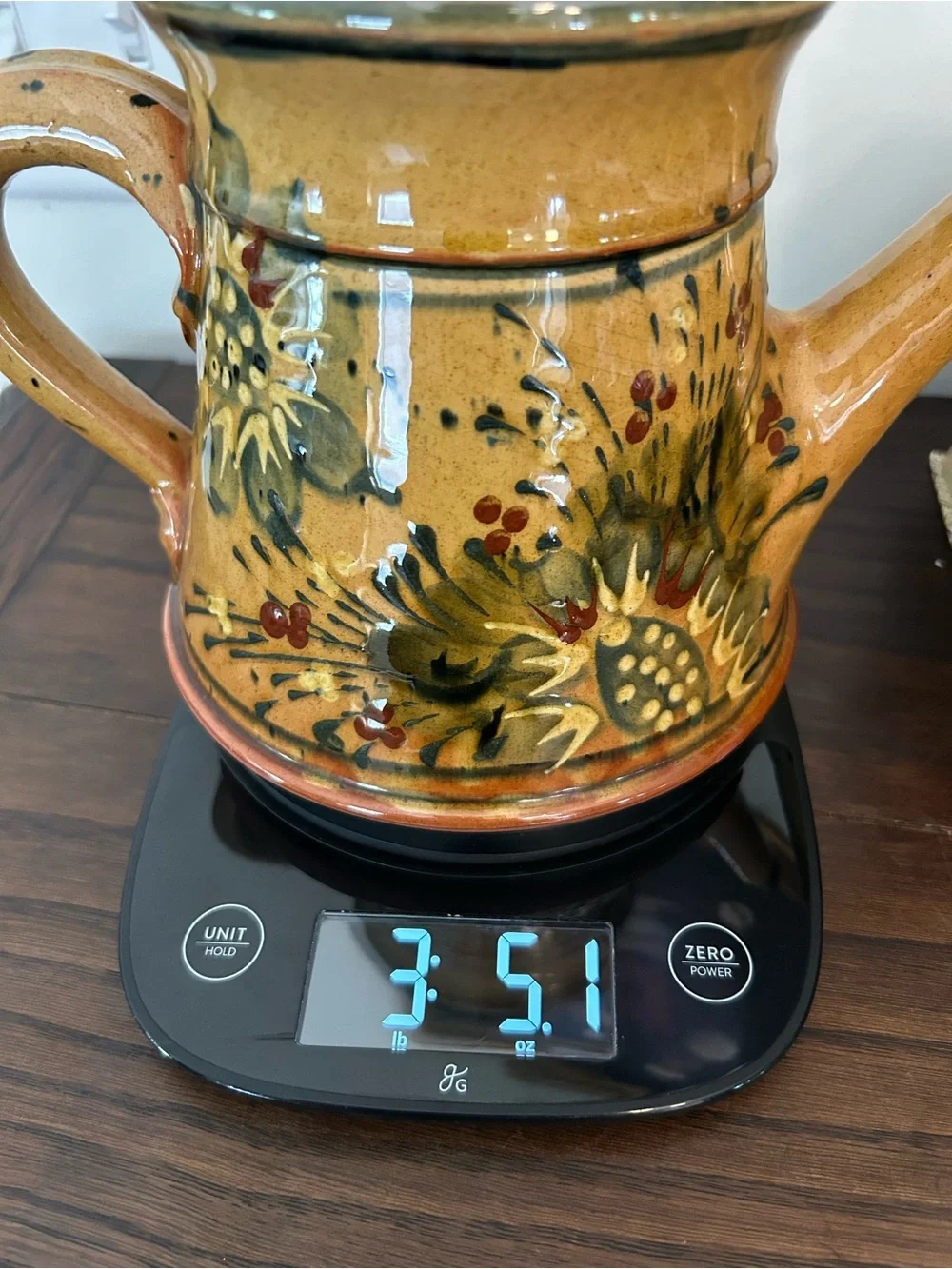 French FF Griffi Corsica Terraghja Hand-Painted Teapot